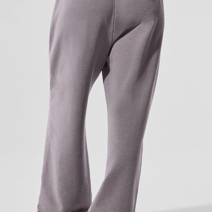 alo Women's Washed Accolade Straight Leg Sweatpant - Cool Grey Wash