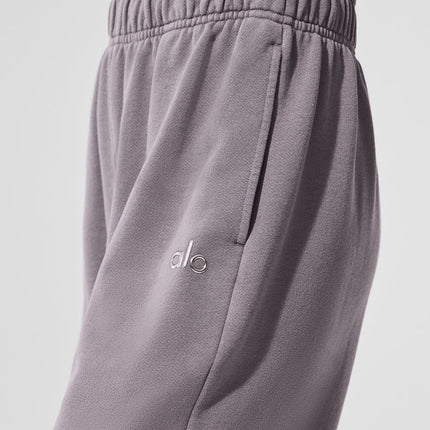 alo Women's Washed Accolade Straight Leg Sweatpant - Cool Grey Wash