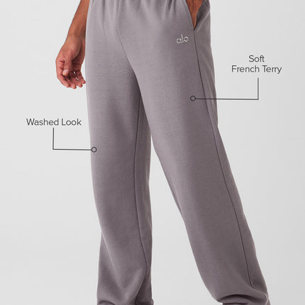 alo Men's Washed Accolade Straight Leg Sweatpant - Cool Grey Wash
