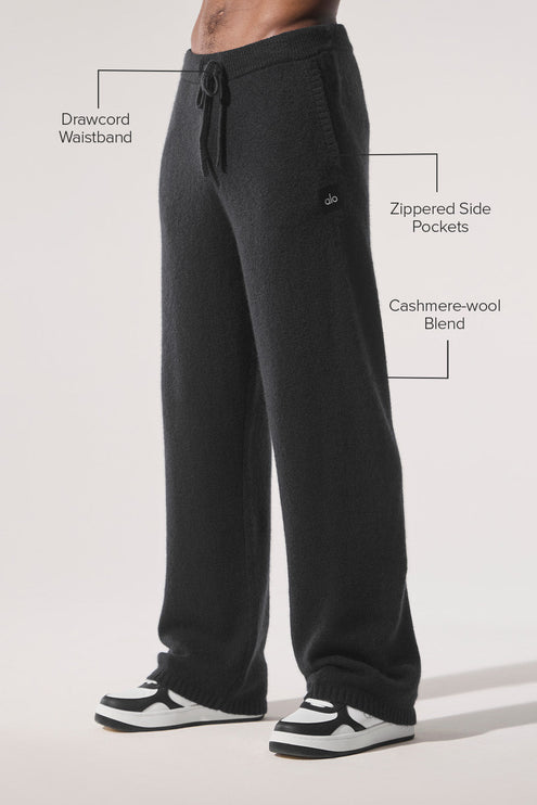 alo Men's New Class Cashmere Sweatpant - Black
