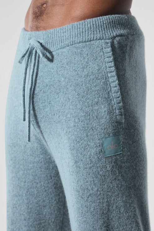 alo Men's New Class Cashmere Sweatpant - Celestial Blue Granite Heather
