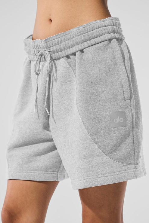 alo Women's 7" Make Waves Short - Athletic Heather Grey Tonal