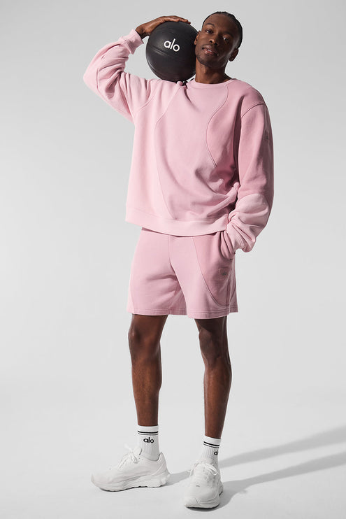alo Men's 7" Make Waves Short - Sunset Pink Tonal