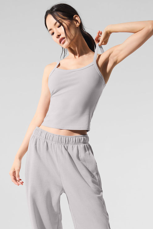 alo Women's Washed Alosoft Sweet Talker Tank - Grey Sky Wash