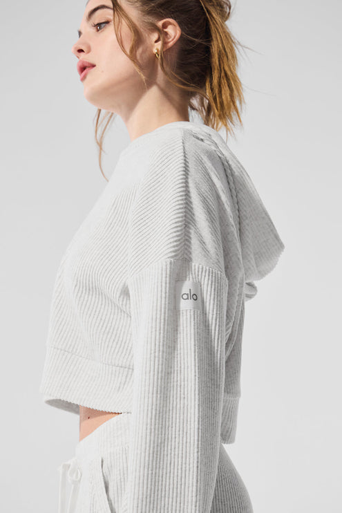 alo Women's Muse Hoodie - White Heather