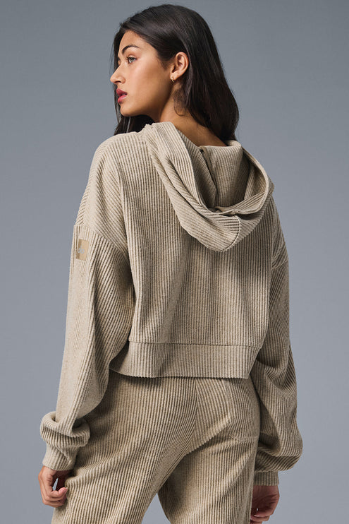 alo Women's Muse Hoodie - Gravel Heather