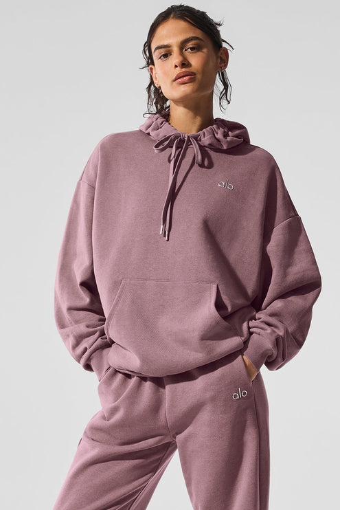 alo Women's Accolade Hoodie Smoky Quartz