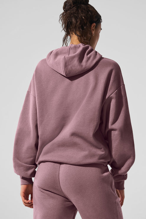 alo Women's Accolade Hoodie Smoky Quartz