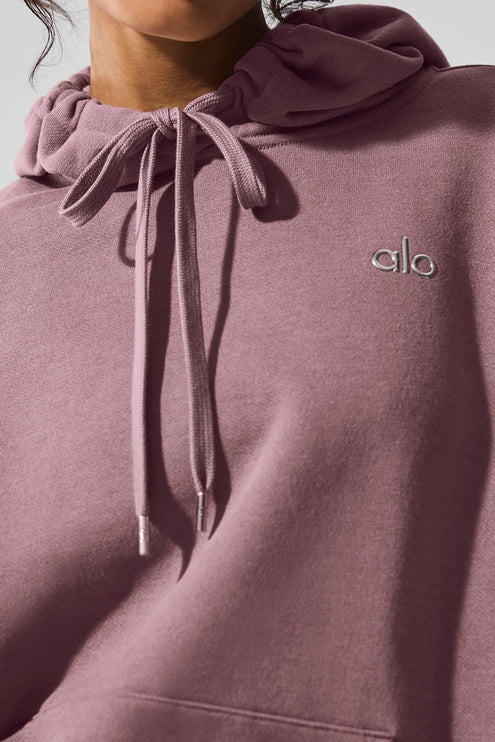alo Women's Accolade Hoodie Smoky Quartz