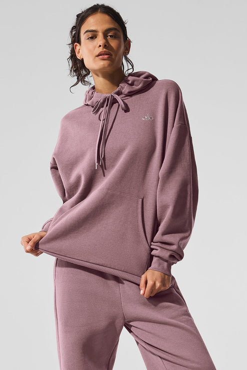 alo Women's Accolade Hoodie Smoky Quartz