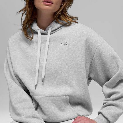 alo Women's Accolade Hoodie Athletic Heather Grey
