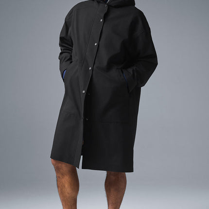 alo Men's Rain Or Shine Long Coat - Black