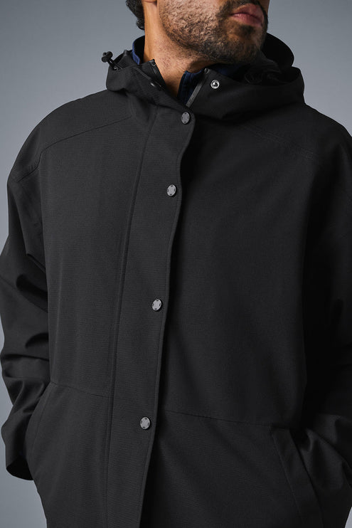 alo Men's Rain Or Shine Long Coat - Black