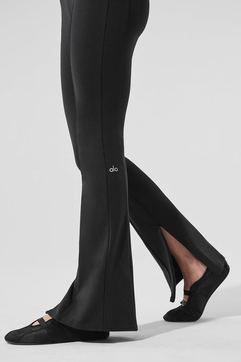 alo Women's High-Waist Zip It Flare Legging - Black