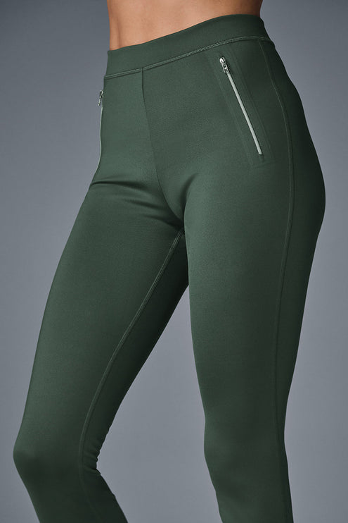 alo Women's High-Waist Thrill Seeker Legging - Dark Cactus