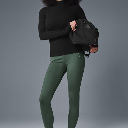 alo Women's High-Waist Thrill Seeker Legging - Dark Cactus