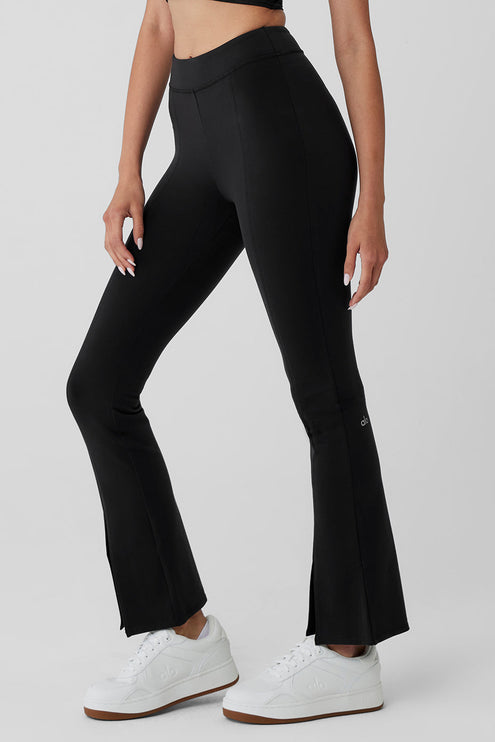 alo Women's Airbrush 7/8 High Waist Flutter Legging - Black