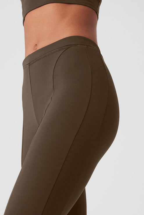 alo Women's High-Waist 7/8 Zip It Flare Legging - Espresso