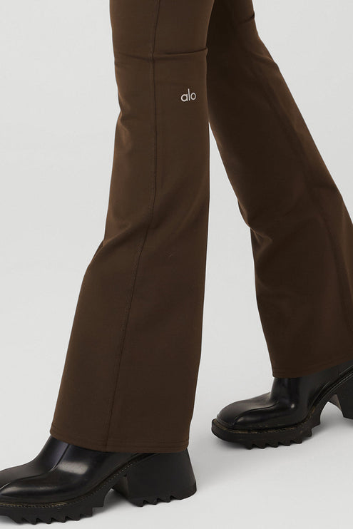alo Women's Airbrush High-Waist Bootcut Legging - Espresso