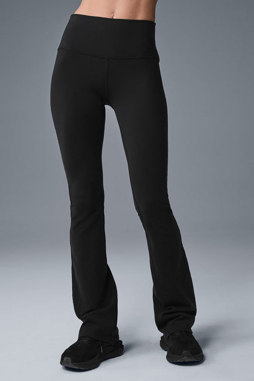 alo Women's Airbrush High-Waist 7/8 Bootcut Legging - Black