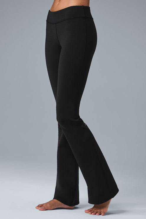 alo Women's Airbrush Low-Rise Bootcut Legging - Black