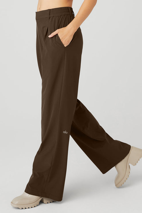 alo Women's High-Waist Pursuit Trouser - Espresso