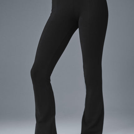 alo Women's Airbrush High-Waist Kick-Back Legging - Black