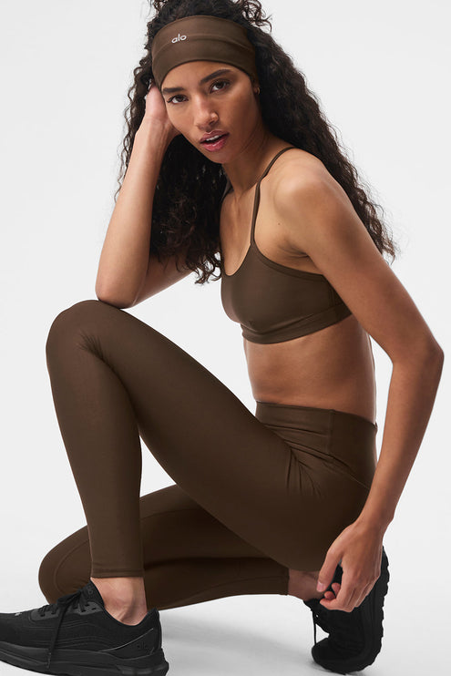alo Women's 7/8 High-Waist Airlift Legging - Espresso