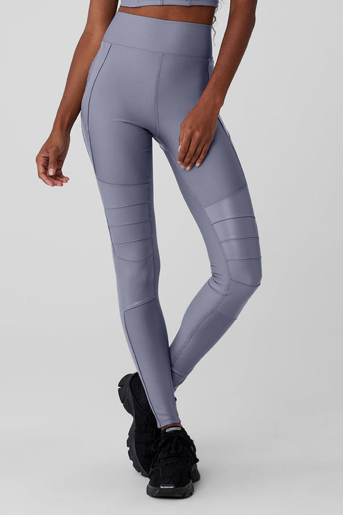 alo Women's Airlift Winter Warm High-Waist Supermoto Legging - Fog
