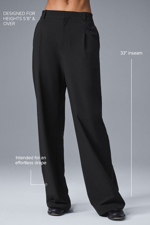 alo Women's High-Waist Pursuit Trouser (Long) - Black