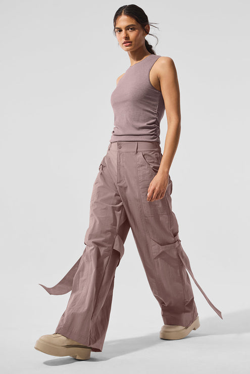 alo Women's High-Waist Voyager Trouser - Mushroom