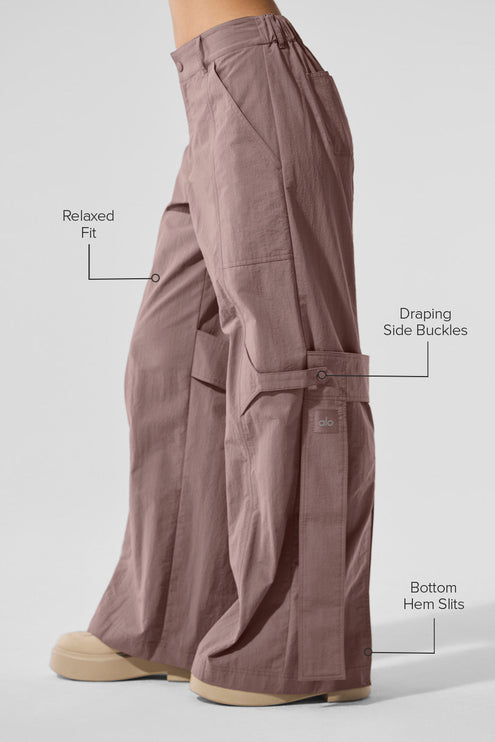 alo Women's High-Waist Voyager Trouser - Mushroom