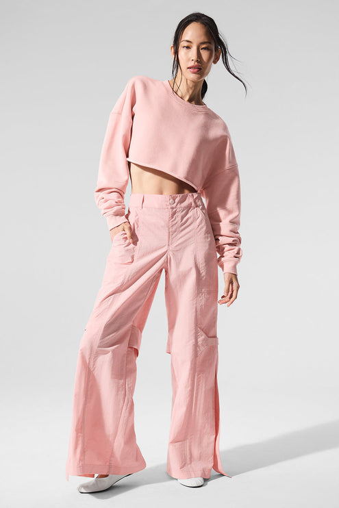 alo Women's High-Waist Voyager Trouser - Pink Quartz