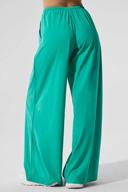 alo Women's Breezy Wide Leg Pant - Spruce Green