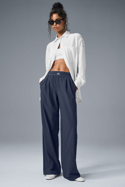 alo Women's Suit Up Trouser (Long) - Navy