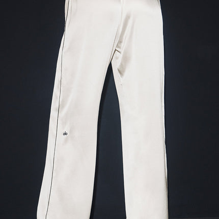 alo Women's Courchevel Silk Pant - Ivory/Black