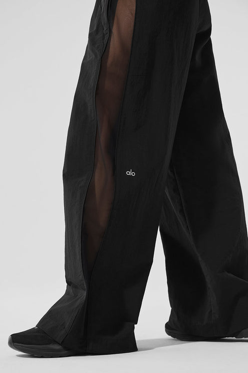 alo Women's High-Waist Origin Wide Leg Track Pant - Black