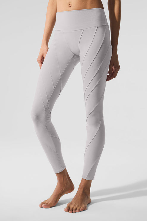 alo Women's Washed Alosoft High-Waist Sunray Legging - Grey Sky Wash