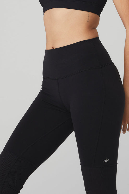 alo Women's High-Waist Goddess Legging - Black/Black