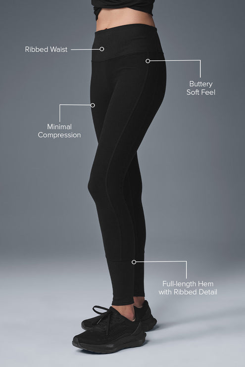 alo Women's High-Waist Alosoft Lounge Legging - Black