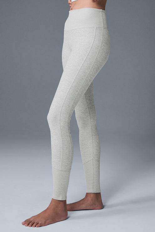 alo Women's High-Waist Alosoft Lounge Legging - Athletic Heather Grey