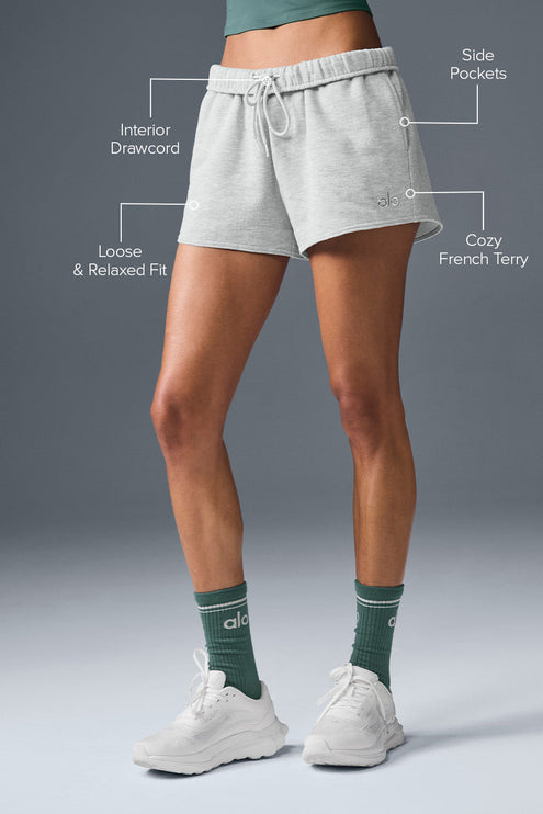 alo Women's Accolade Short - Athletic Heather Grey