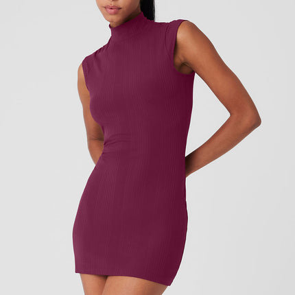 alo Women's Run It Back Dress - Wild Berry