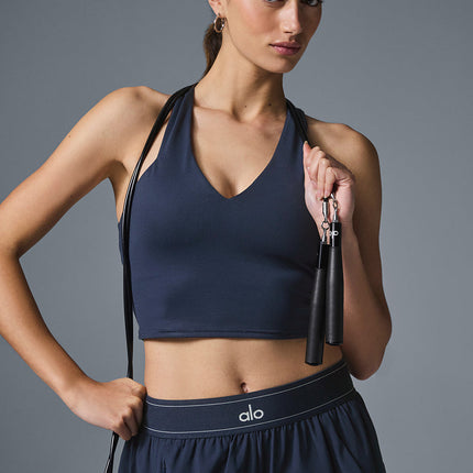 alo Women's Airbrush Real Bra Tank - Navy