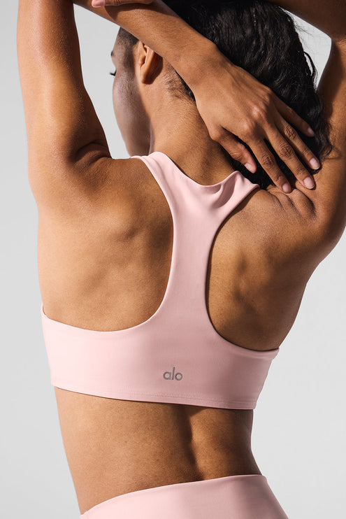 alo Women's Airlift Advantage Racerback Bra - Pink Quartz