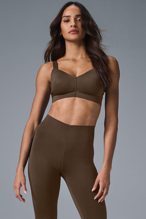 alo Women's Airlift Strength Bra - Espresso