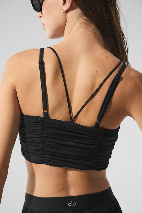 alo Women's Airlift Mesh Cherish Bra - Black