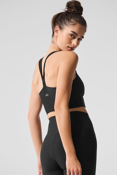 alo Women's Airlift Sleek Bra Tank - Black