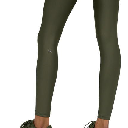 alo Women's 7/8 High-Waist Airlift Legging Green Olive