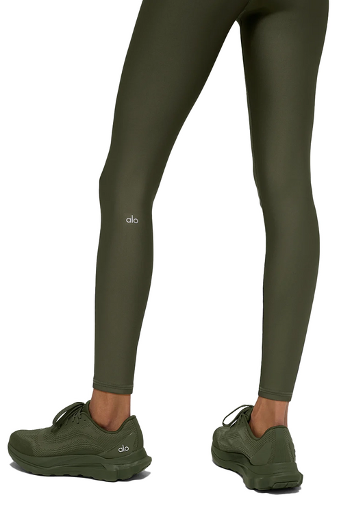 alo Women's 7/8 High-Waist Airlift Legging Green Olive